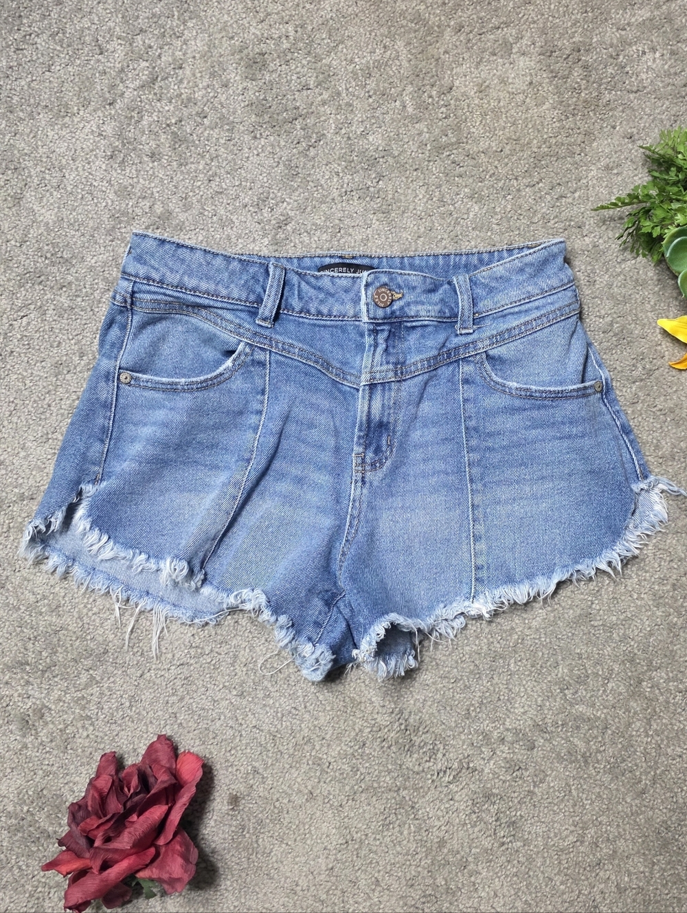 Sincerely Jules Super Cute Denim Shorts Cutoff Jean Style Size 9